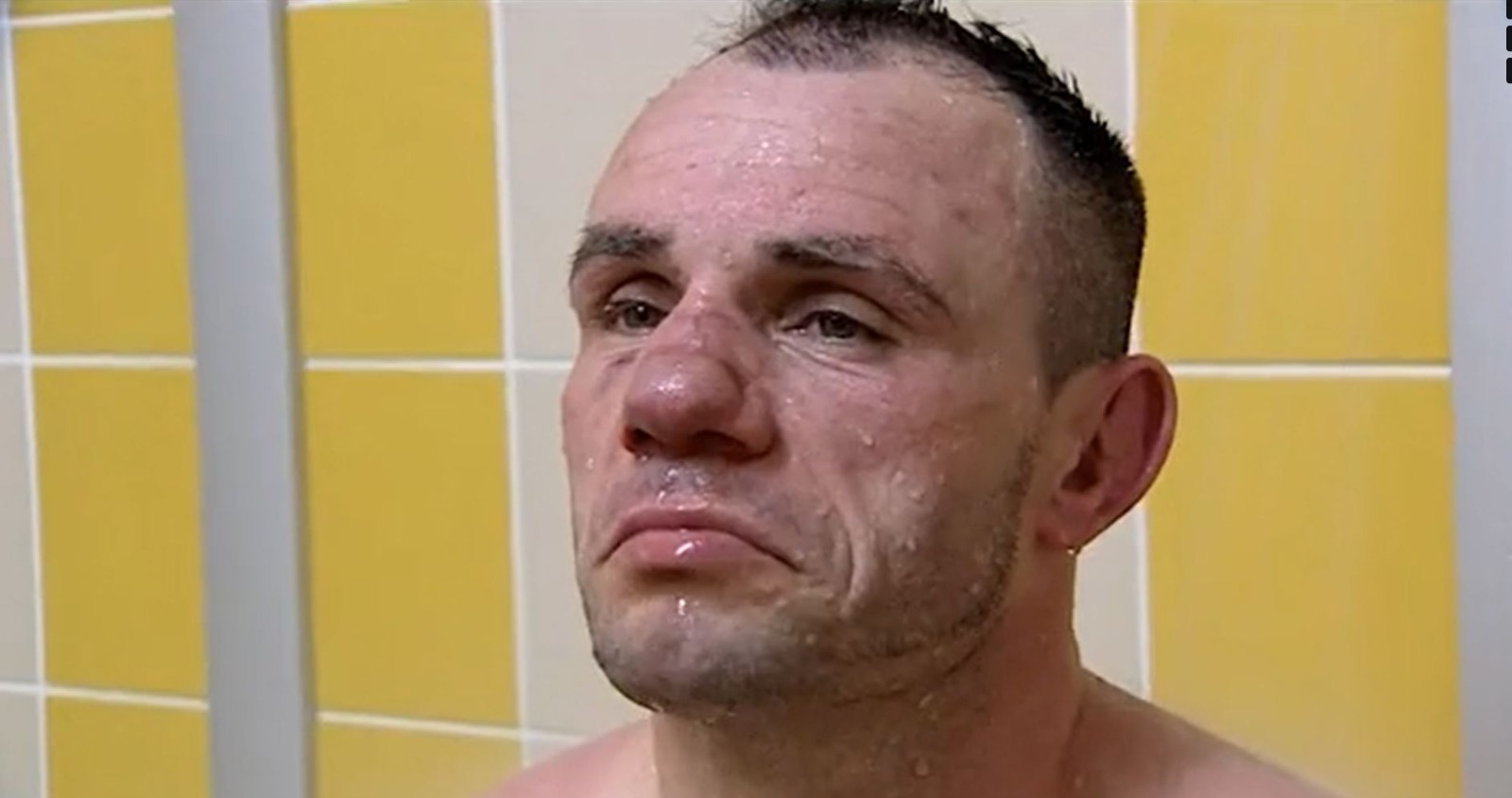 Le boxeur toulousain Sylvain Touzet, filmé par Anthony Martin après un combat de boxe